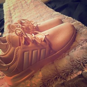 Adidas pale pink shoes
